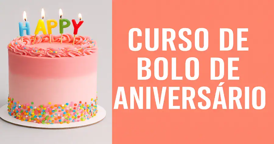 curso bolo de aniversário