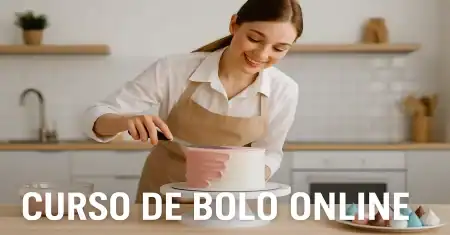 Curso de Bolo Online com 100 Aulas e 12 Bônus